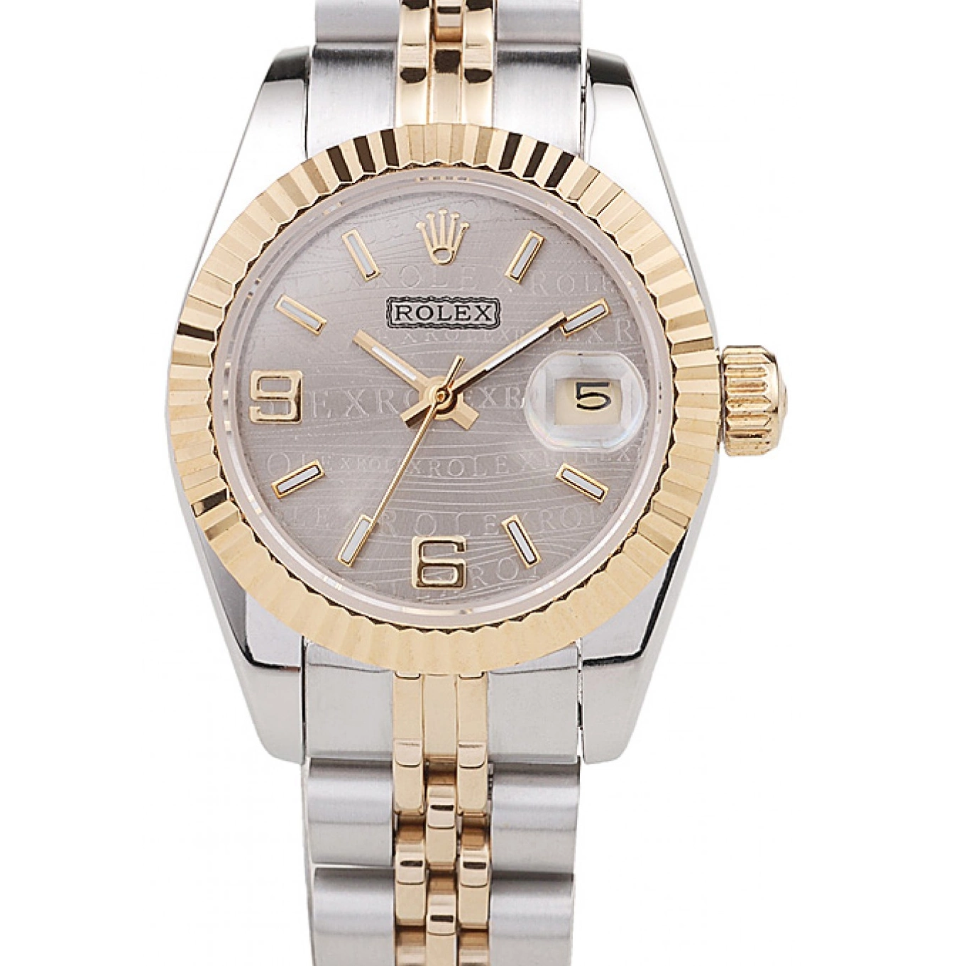 Aaa replica watch Datejust Tone Two Yellow Gold Stainless 98078 Rolex Plated Steel 0724